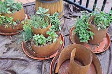 herb spiral planters